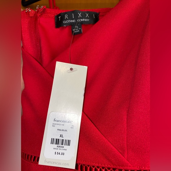 Red Faran Ladder Trim Dress Trixxie by Francesca’s NWT - Picture 9 of 9